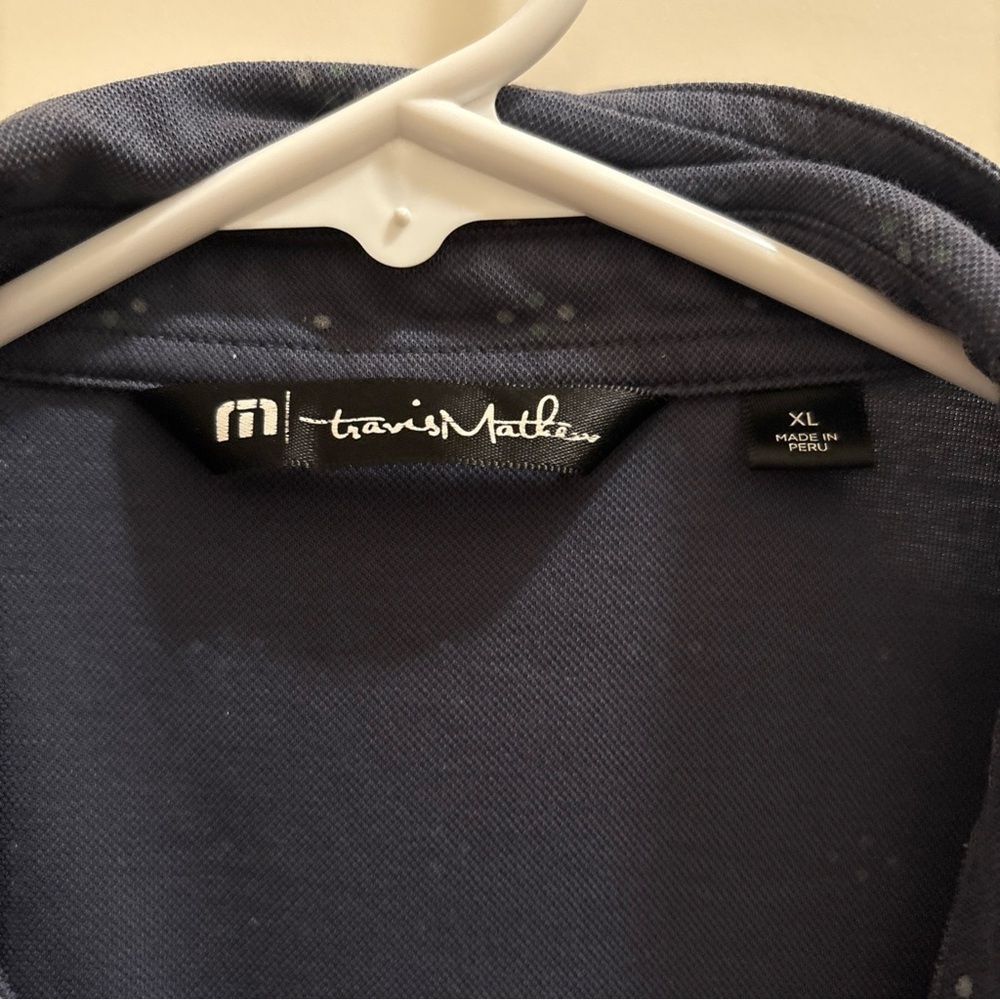TRAVIS MATHEW GOLF Shirt Mens XL Pima Cotton  Polo Short Sleeve Blue - Picture 3 of 6
